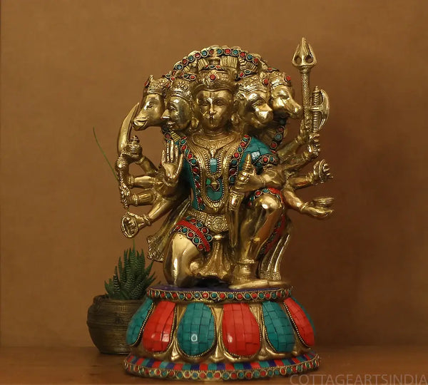 Panchmukhi Hanuman Ji Statue Brass